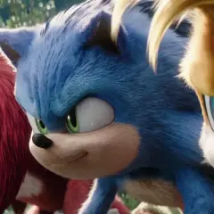 Knuckles, Sonic und Tails im **Sonic film** blicken entschlossen nach vorn.