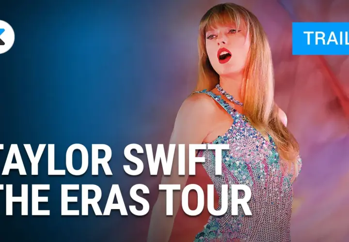 Taylor Swift in einem glitzernden Outfit, bereit für die Bühne. Der Trailer zu "The Eras Tour Film" verspricht ein spektakuläres Konzerterlebnis.