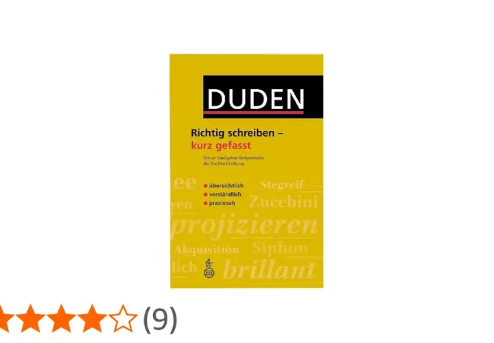 Duden-Buch "Richtig schreiben – kurz gefasst". Mit Begriffen wie "Stegreif" und "projizieren" hilft es, die Rechtschreibung zu meistern.