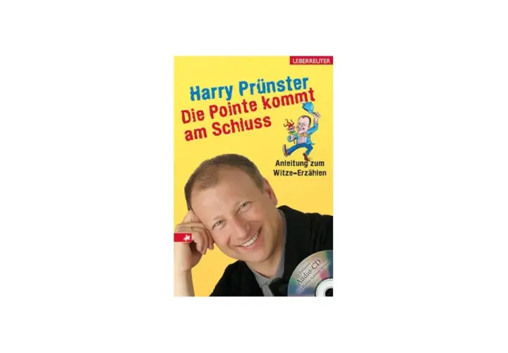 Harry Prünster erklärt, wie man Witze macht. Das Buch "Die Pointe kommt am Schluss" mit Audio-CD lehrt das Erzählen von Witzen.