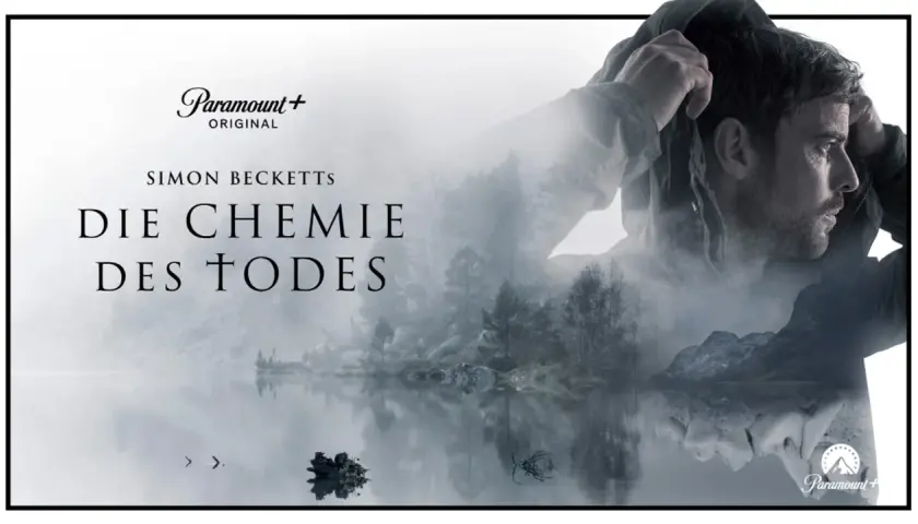 Die Serie "Die Chemie des Todes" von Simon Beckett: Ein Mann im Nebel, eine mysteriöse Landschaft und die Suche nach Antworten.