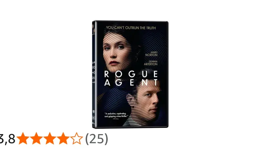 DVD-Hülle des Films "Rogue Agent" mit James Norton und Gemma Arterton. Ein spannender Thriller, der die Wahrheit aufdeckt.