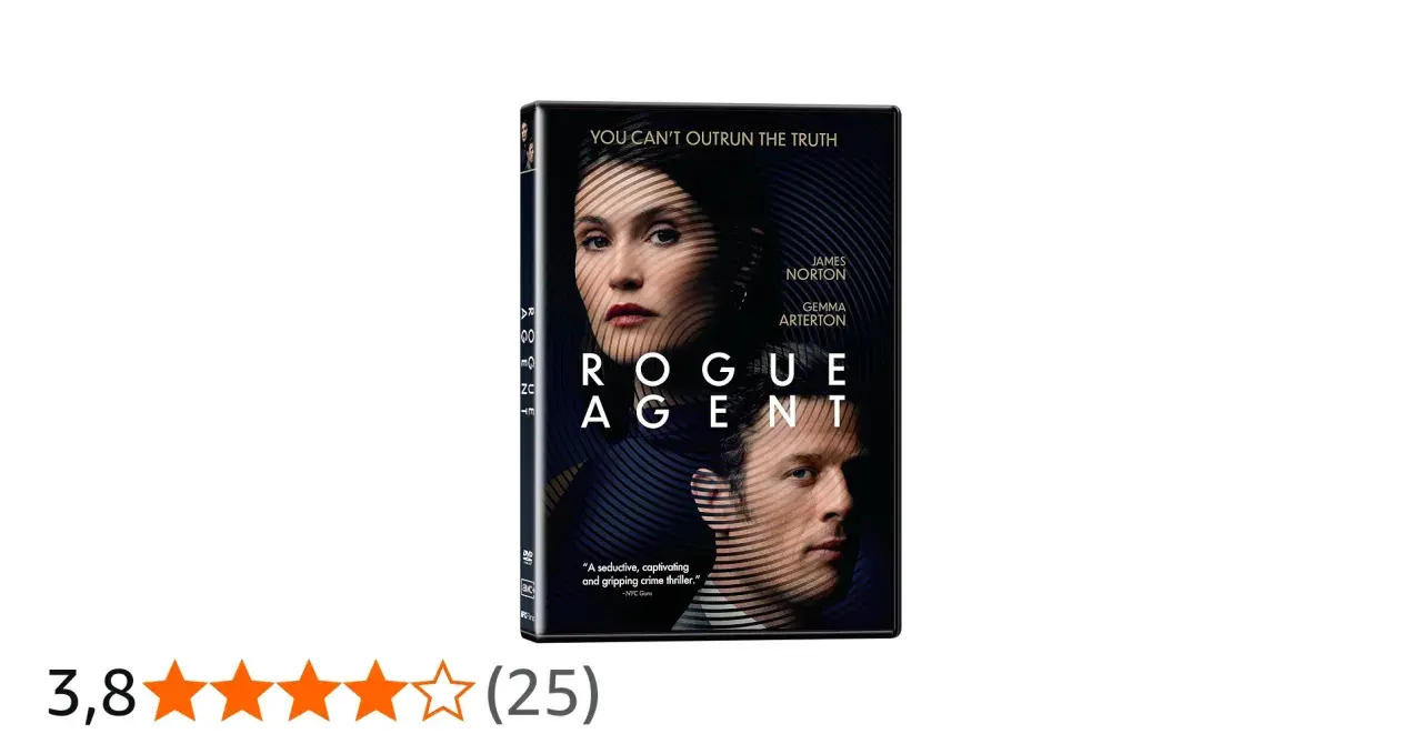 DVD-Hülle des Films "Rogue Agent" mit James Norton und Gemma Arterton. Ein spannender Thriller, der die Wahrheit aufdeckt.