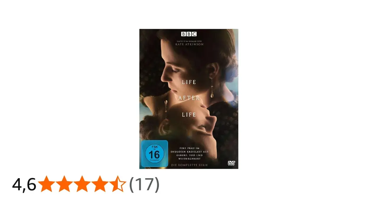 DVD-Cover der Serie "Life after life". Eine Frau erlebt Geburt, Tod und Wiedergeburt im ewigen Kreislauf.